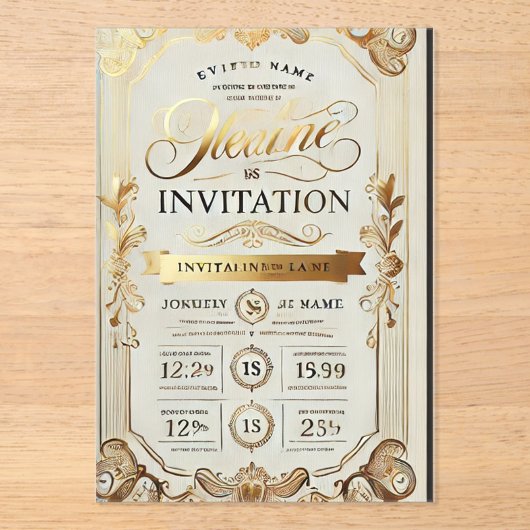Invitations En Acrylique Carte d'invitation (Recto)