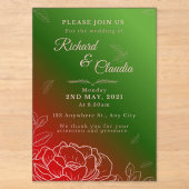Invitations En Acrylique Carte d'invitation de mariage (Recto)
