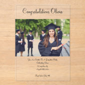 INVITATIONS EN ACRYLIQUE CARTE D'INVITATION PHOTO DE DIPLÔME (Recto)