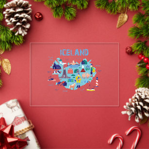 Invitations En Acrylique carte d'Islande