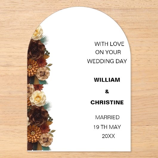 INVITATIONS EN ACRYLIQUE CARTE MARIAGE CLASSIQUE (Recto)
