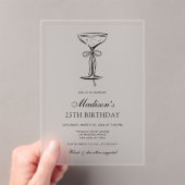 Invitations En Acrylique Carton d'invitation d'anniversaire chic soirée Cha (In situ (ordinateur de poche))