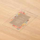 Invitations En Acrylique Carton d'invitation de mariage d'automne avec feui (Poser)