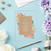 Invitations En Acrylique Carton d'invitation de mariage d'automne avec feui (Insitu (Mariage))