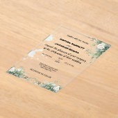 Invitations En Acrylique Carton d'invitation de mariage en acrylique à verd (Poser)