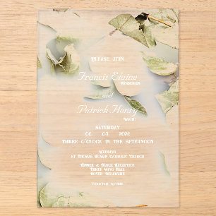 Invitations En Acrylique Carton d'invitation de mariage en acrylique givré