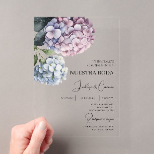 Invitations En Acrylique Carton d'invitation de mariage espagnol aux horten