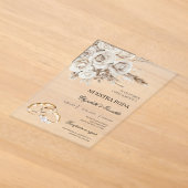 Invitations En Acrylique Carton d'invitation de mariage espagnol fleurs bla (Poser)