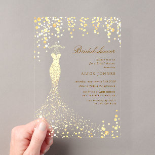 Invitations En Acrylique Carton d'invitation en acrylique pour la douche de