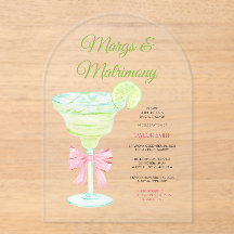 Carton d'invitation en acrylique pour Margs & Matr