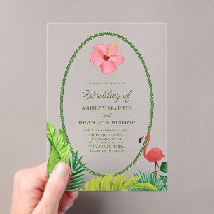 Invitations En Acrylique Carton d'invitation en acrylique pour mariage rétr