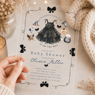 Invitations En Acrylique Carton d'invitation pour Baby Shower de la Petite 