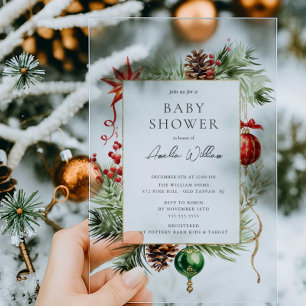 Invitations En Acrylique Carton d'invitation pour Baby Shower en Acrylique