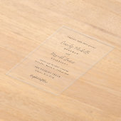 Invitations En Acrylique Cassidy Mariage traditionnel élégant (Poser)