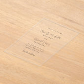 Invitations En Acrylique Cassidy Traditionnel Mariage élégant Enregistrer l (Poser)