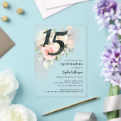 Invitations En Acrylique Célébration de la Quinceanera rose (Insitu (Mariage))