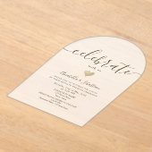 Invitations En Acrylique Célébrez Avec Nous Réception De Mariage (Poser)