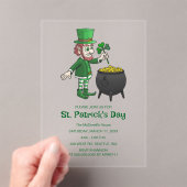 Invitations En Acrylique Célébrez la Saint-Patrick (In situ (ordinateur de poche))