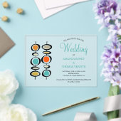 Invitations En Acrylique Cercles Abstraits Funky Mariage Mid-Siècle (Insitu (Mariage))