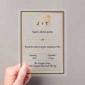 Invitations En Acrylique Cercles Mariages Chic Faux Gold Foil (In situ (ordinateur de poche))