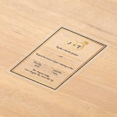 Invitations En Acrylique Cercles Mariages Chic Faux Gold Foil (Poser)