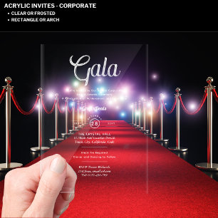 Invitations En Acrylique Cérémonie de gala d'entreprise moderne en acryliqu