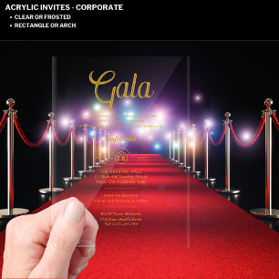 Invitations En Acrylique Cérémonie de gala d'entreprise moderne en acryliqu