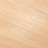 Invitations En Acrylique Cérémonie de renouvellement Vow Sequel Célébration (Poser)