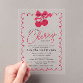Invitations En Acrylique C'est la cerise sur le Baby shower rose (In situ (ordinateur de poche))