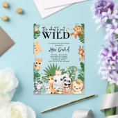 Invitations En Acrylique C'est sur le point d'obtenir Wild Safari Jungle Ba (Insitu (Mariage))