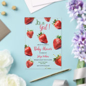 Invitations En Acrylique C'est un baby shower de fraise fille (Insitu (Mariage))