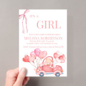 Invitations En Acrylique C'est une fille ! (In situ (ordinateur de poche))