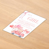 Invitations En Acrylique C'est une fille ! (Poser)