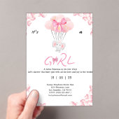 Invitations En Acrylique c'est une fille.douceur bébé (In situ (ordinateur de poche))