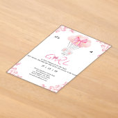Invitations En Acrylique c'est une fille. douche de bébé sucrée (Poser)