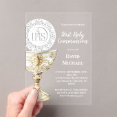 Invitations En Acrylique Chalice Host First Holy Communion (In situ (ordinateur de poche))
