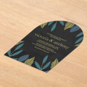 Invitations En Acrylique Chalkboard Leaf Wedding (Poser)
