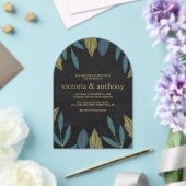 Invitations En Acrylique Chalkboard Leaf Wedding (Insitu (Mariage))