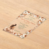 Invitations En Acrylique Champagne Beige Boho Quinceañera (Poser)