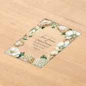 Invitations En Acrylique Champagne & Ivory Modern Botanical Wedding (Poser)