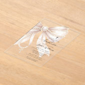 Invitations En Acrylique Chapelet de perles Arc Baptême (Poser)