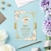 Invitations En Acrylique Charro Mexican Gold Fiesta Boy Baptism Christening (Insitu (Mariage))