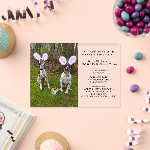 Invitations En Acrylique Chasse aux œufs de Pâques et chiens de fête de Pâq