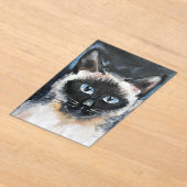 Invitations En Acrylique chat siamois (Poser)