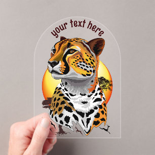 Invitations En Acrylique Cheetah African Feline Wild Animal