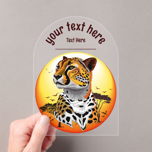 Invitations En Acrylique Cheetah African Feline Wild Animal