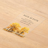 Invitations En Acrylique Chêne d'automne Mariage Mariage Sauvez la date (Poser)