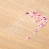 Invitations En Acrylique  Cherry Blossom White  Wedding (Poser)