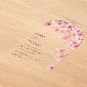 Invitations En Acrylique  Cherry Blossom White  Wedding (Poser)