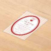 Invitations En Acrylique Cherry on Top  Bow All in One Couples Shower (Poser)